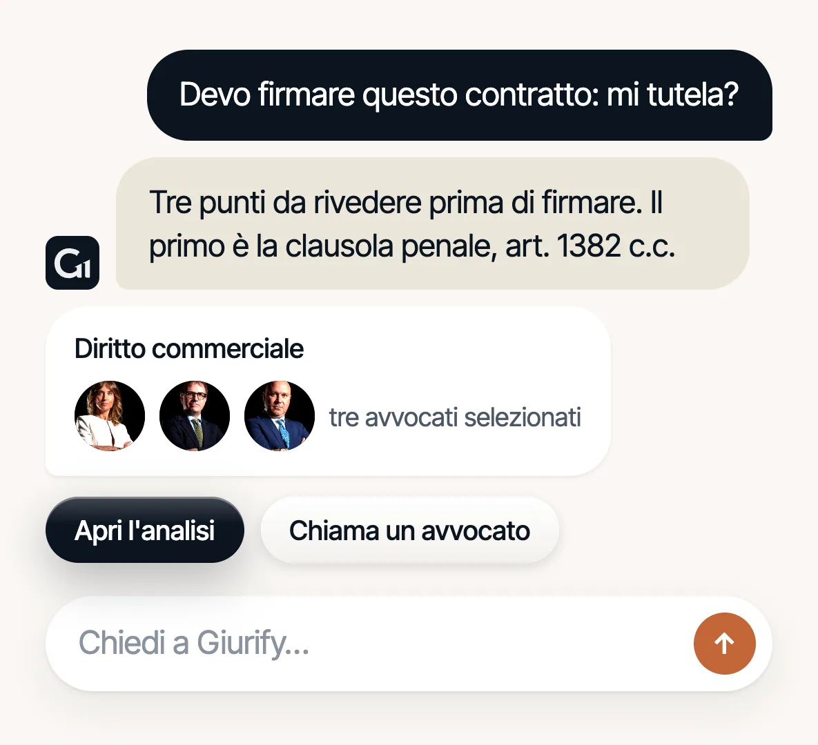 Una conversazione con Giurify sull’analisi di un contratto